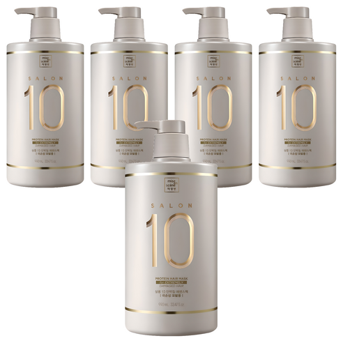 미쟝센 살롱10 단백질 대용량 에센스 헤어팩 극손상 모발용, 990ml, 5개