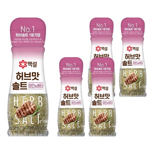 백설 허브맛솔트 와인 버터, 40g, 5개
