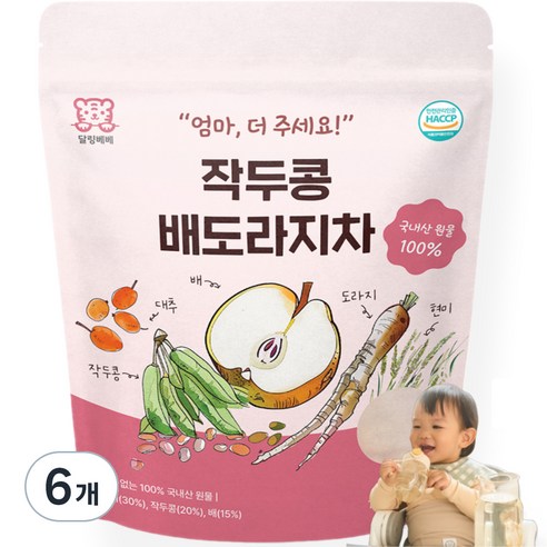 달링베베 작두콩 배도라지차, 15g, 10개입, 6개