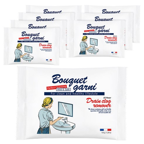 부케가르니 오투 파워 배수구 클리너, 150g, 8개