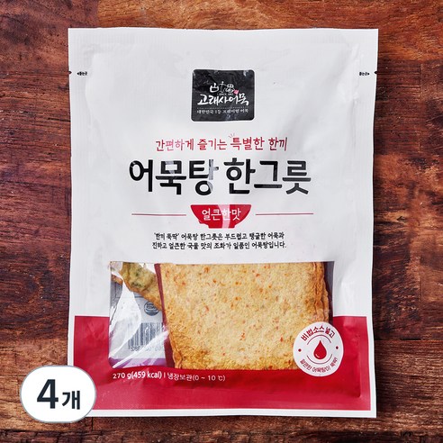 고래사어묵 어묵탕 한그릇 얼큰한 맛, 270g, 4개