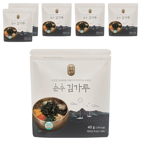 순수해작 순수 김가루, 40g, 6개