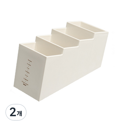 JCP 데스크탑 사선 멀티 홀더, 아이보리, 2개