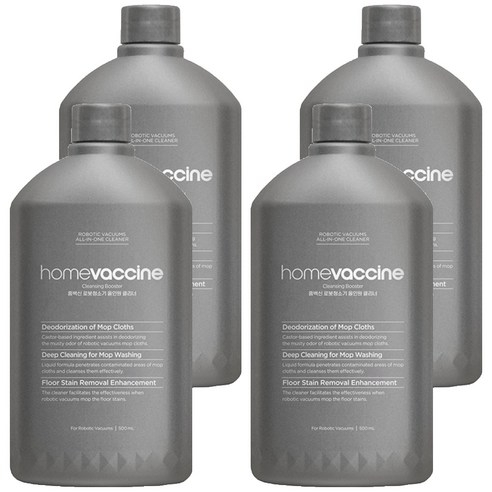 홈백신 로봇청소기 올인원 클리너, 500ml, 4개