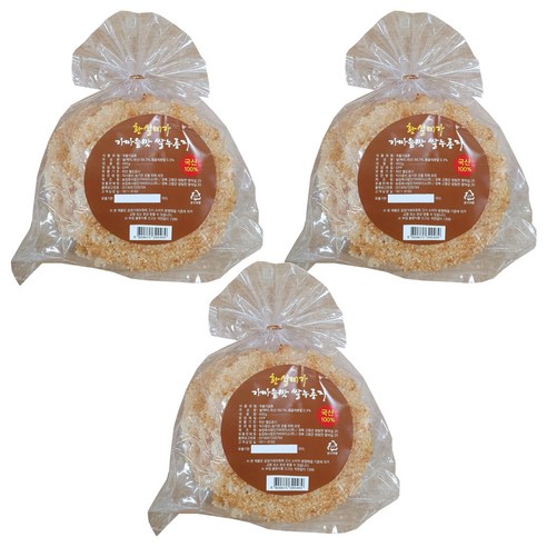 황실미가 가마솥맛 쌀누룽지, 450g, 3개