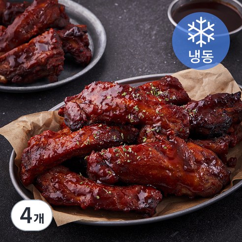 케이씨 슬라이스 폭립 쪽갈비 매콤 (냉동), 1kg, 4개