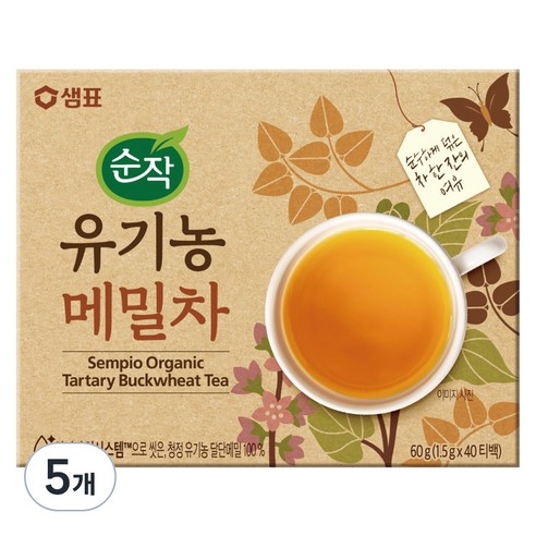 순작 유기농 메밀차, 1.5g, 40개입, 5개