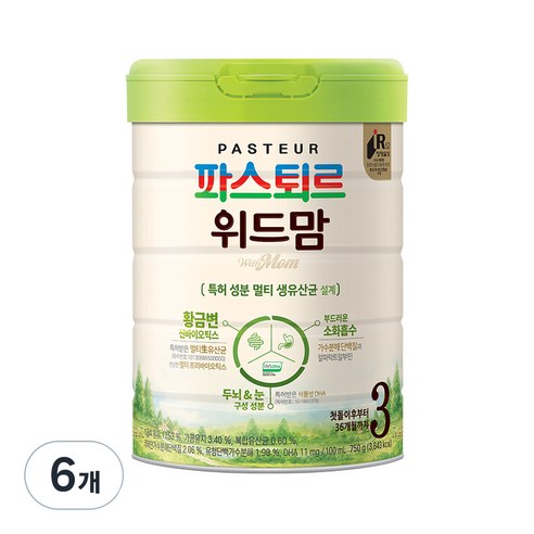 파스퇴르 위드맘 3단계, 750g, 6개