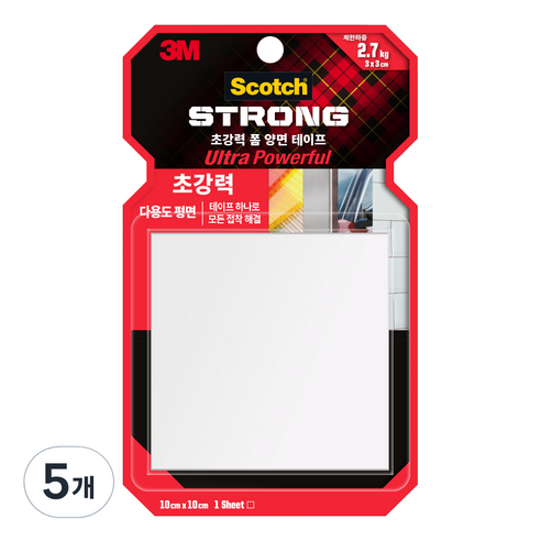 스카치 초강력 다용도 폼 양면 테이프, 5개