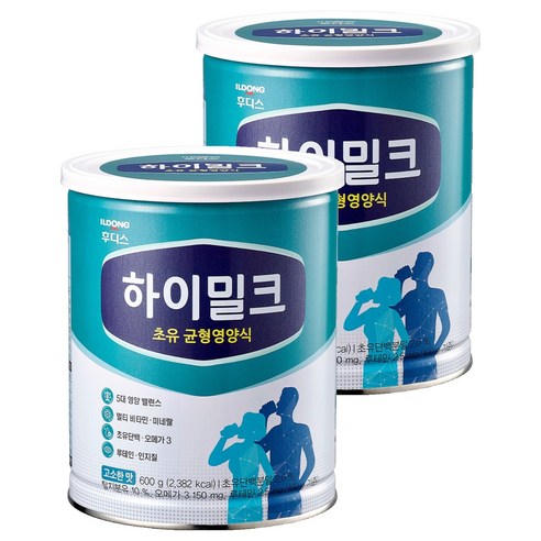 일동후디스 하이밀크 초유 균형영양식 성인분유, 2개, 600g