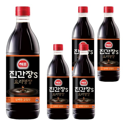 해표 진간장S, 930ml, 5개