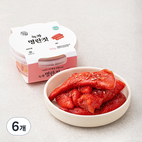자연다감 녹차 명란젓, 120g, 6개