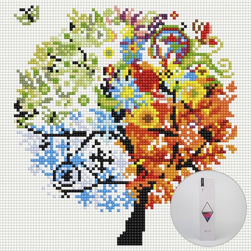 아트조이 DIY 보석 십자수 키트 25 x 25 cm, 서클 트리, 1개