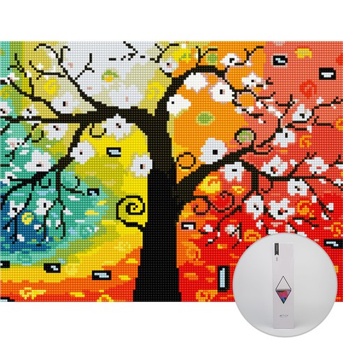 아트조이 DIY 보석십자수 30 x 40 cm, 행운나무, 1개
