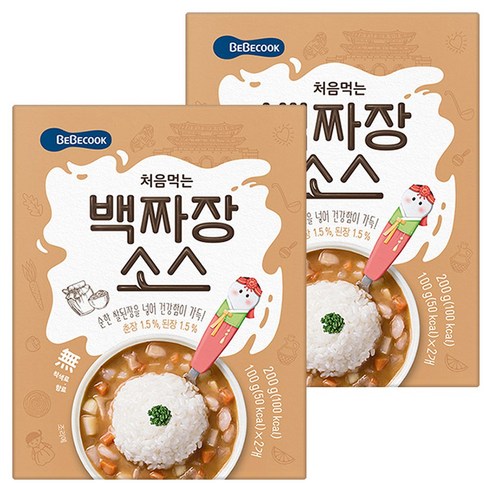 베베쿡 처음먹는 덮밥 소스, 백짜장맛, 200g, 2개