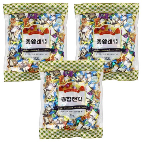 8가지맛 종합캔디, 3개, 2kg