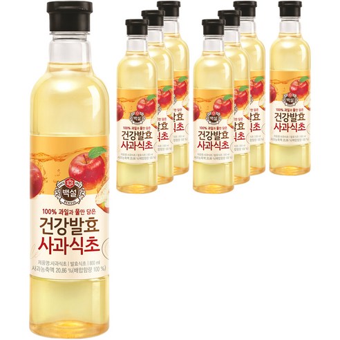 백설 건강발효 사과식초, 800ml, 8개