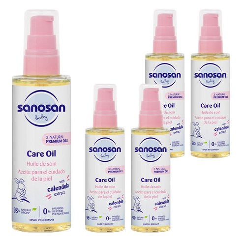 사노산 베이비 케어오일, 5개, 100ml