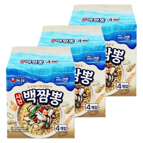 농심 사천백짬뽕, 94g, 12개