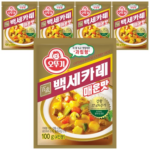 오뚜기 백세카레 매운맛 과립형, 100g, 2개