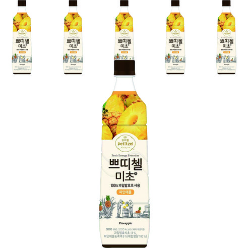 쁘띠첼 미초 파인애플 식초, 900ml, 6개