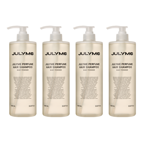 줄라이미 대용량 퍼퓸 헤어 샴푸 베이비 파우더향, 1000ml, 4개