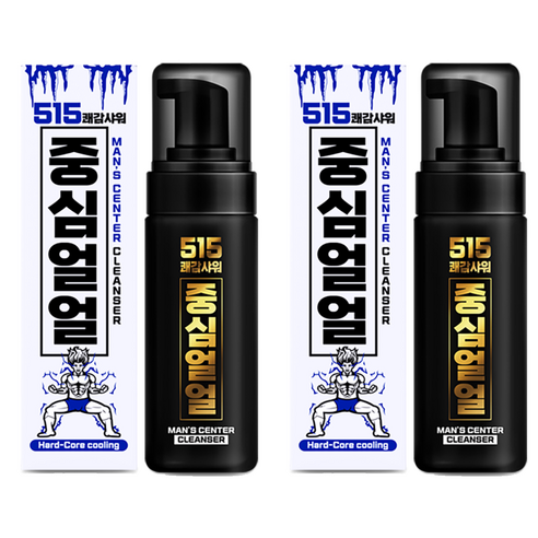 중심얼얼 515 쾌감샤워 남성청결제, 150ml, 2개