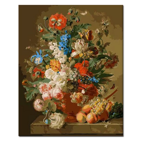 모모픽스페인팅 DIY명화그리기 40 x 50 cm, I36 화려한 화병, 1개