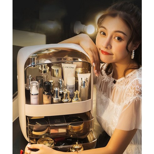 다퍼남 뚜껑있는 화장품 정리대: 질서를 만끽하세요