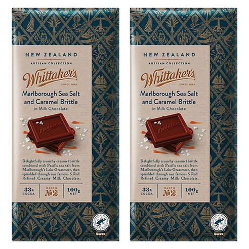 휘태커스 말보로 씨솔트 앤 카라멜 밀크초콜릿, 100g, 2개