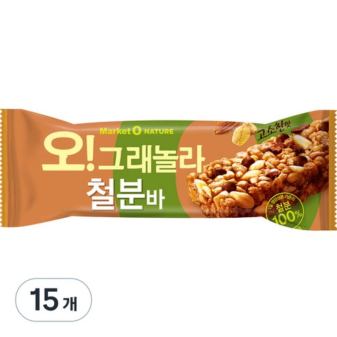 오 그래놀라 철분바 12p, 35g, 15개