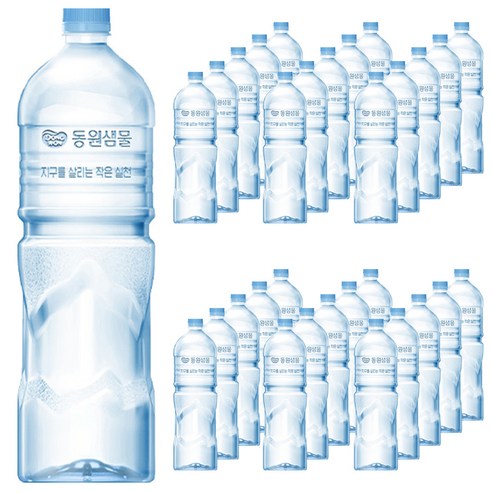 건강 동원 샘물 무라벨, 2L, 36개 식품