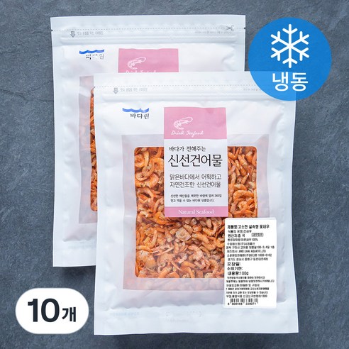 바다원 고소한 실속형 꽃새우 (냉동), 100g, 10개