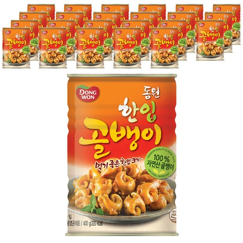 동 원 한입 골뱅이 통조림, 400g, 24개