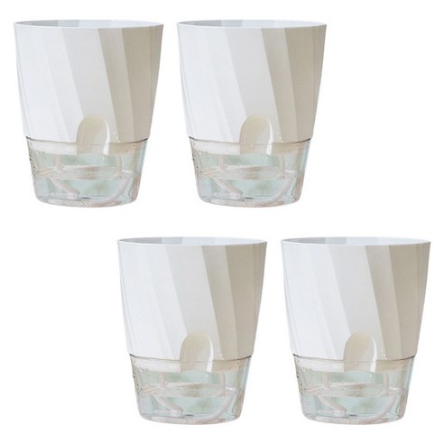 앙플랜트 저면관수 물결무늬 자동급수 플라스틱 화분