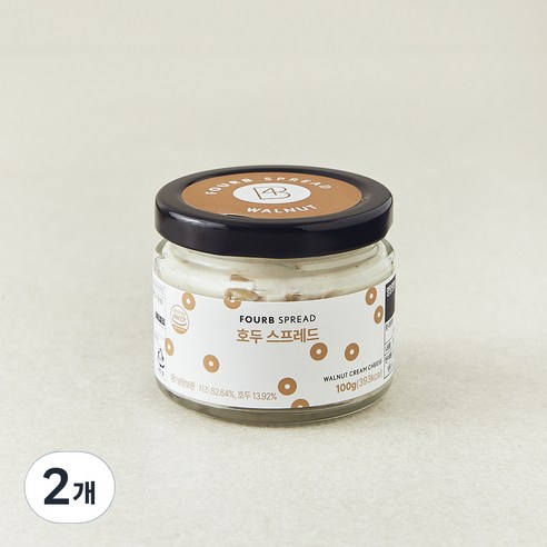 포비아워스 호두 스프레드, 2개, 100g