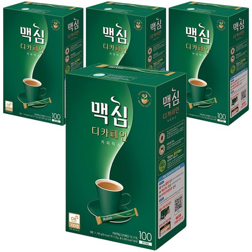 맥심 디카페인 커피믹스, 100개입, 4개