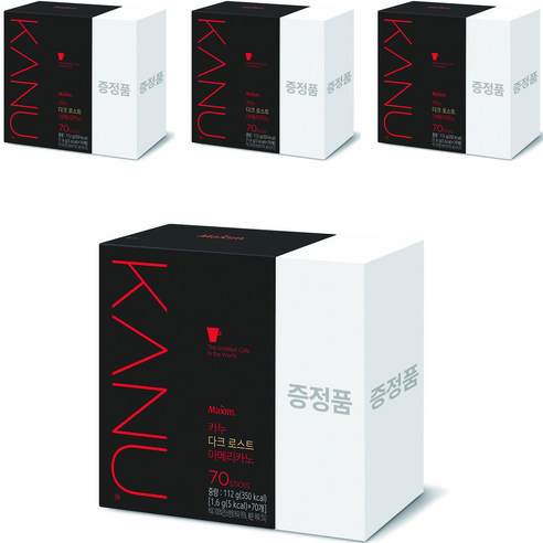 카누 다크로스트 아메리카노 원두커피믹스, 70개입, 4개