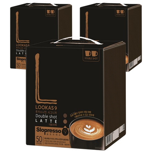 루카스나인 시그니처 더블샷 라떼, 14.9g, 50개입, 3개