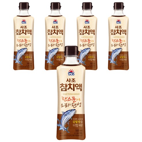 사조 참치액, 500ml, 5개