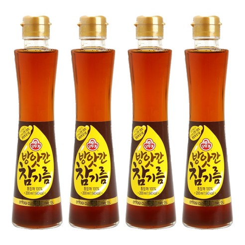 오뚜기 방앗간 참기름, 200ml, 4개