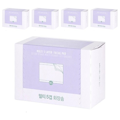 fmgt 데일리 멀티 5겹 화장솜, 80개입, 5개