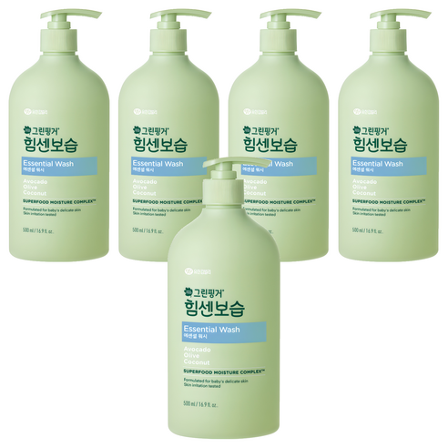 그린핑거 힘센보습 에센셜 워시, 500ml, 5개