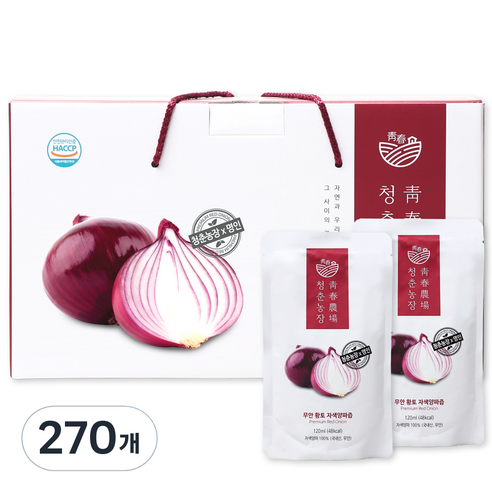 청춘농장 무안 황토 자색양파즙, 120ml, 270개