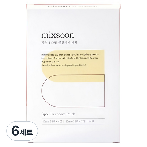 믹순 스팟 클린케어 패치 10mm 15p x 4개 + 12mm 12p x 2개 세트, 84개입, 6세트