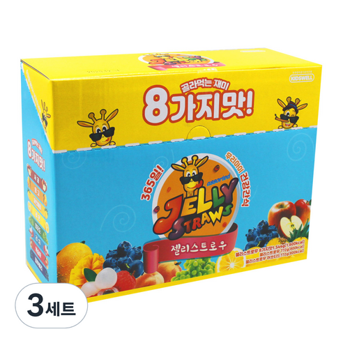 젤리스트로우 19.3g x 10p x 8종 젤리 세트, 1544g, 3세트