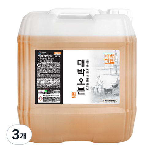 대박오븐 업소용 기름때 클리너 레몬향, 18.75L, 3개