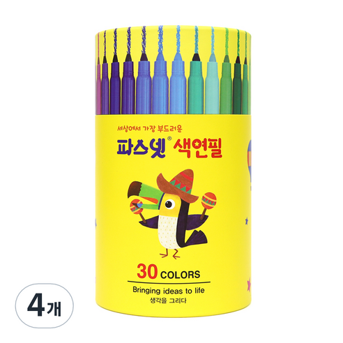 아모스 파스넷 색연필 kids, 30색, 4개