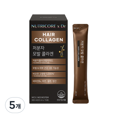 뉴트리코어 Dr 저분자 모발 콜라겐, 5개, 300ml