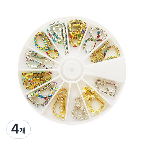 네일체인 파츠 12종 세트, 4개, N 137